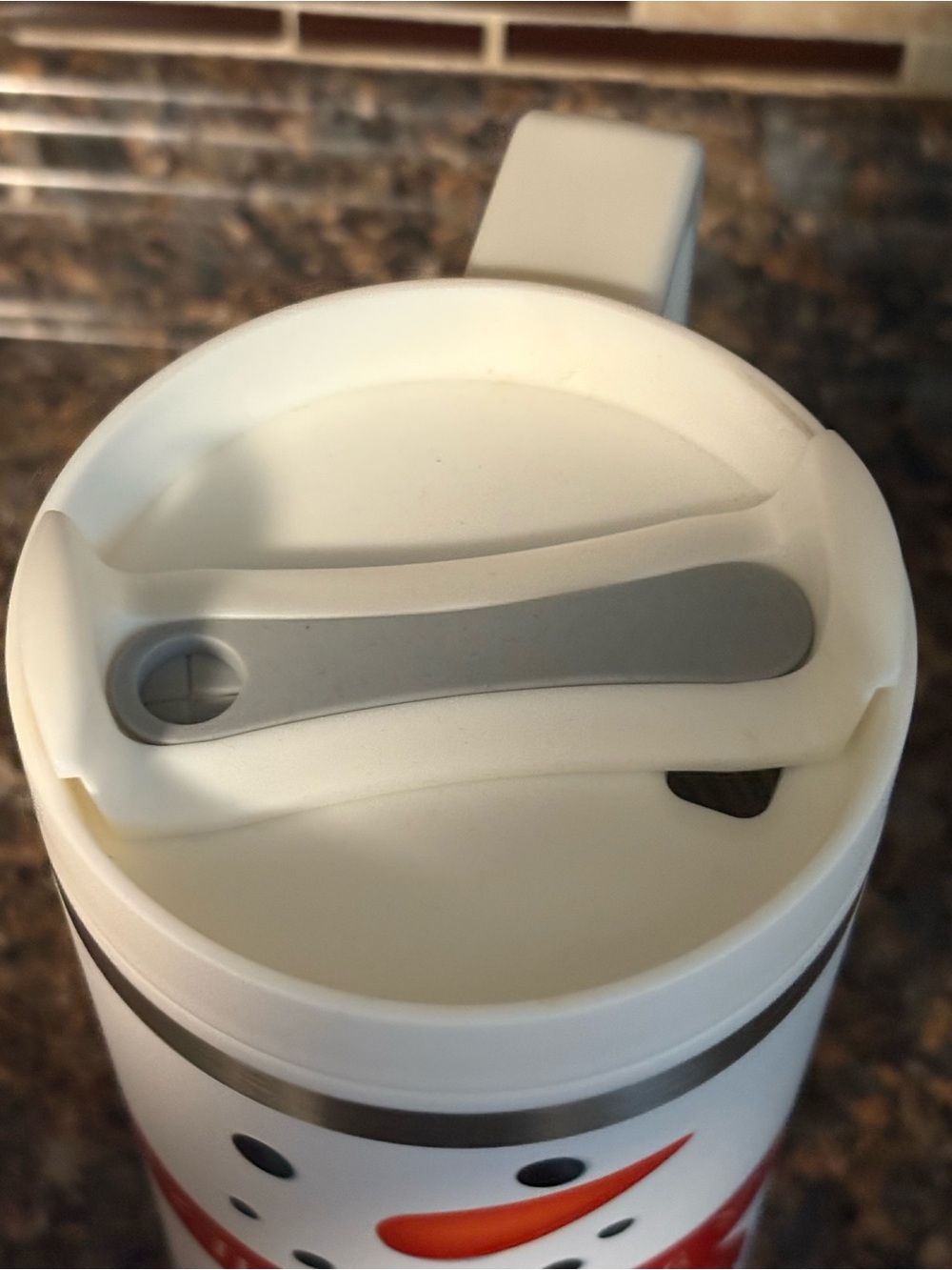 White Snowman Travel Tumbler - 'Snow Special' - Picture 3 of 4